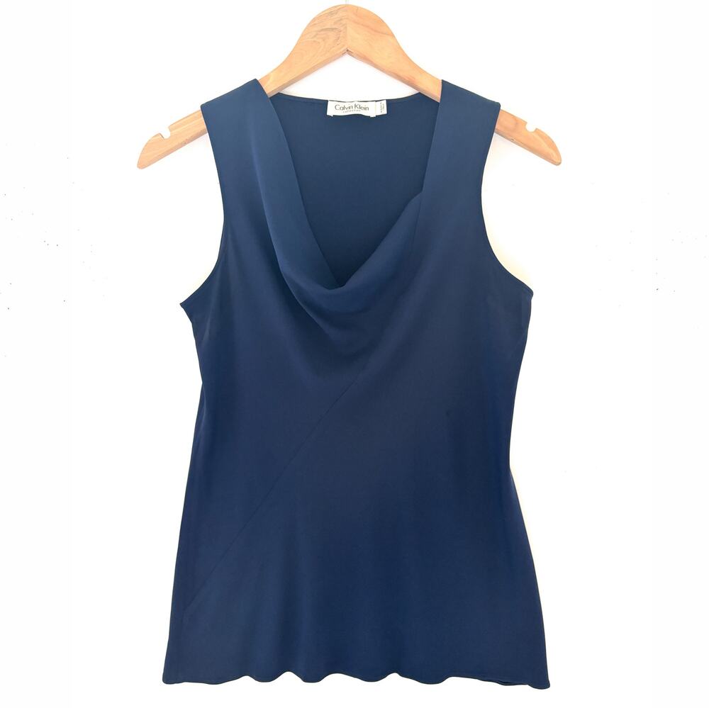 Calvin Klein, Vintage Silk Sleeveless Blouse, Women's Size 6